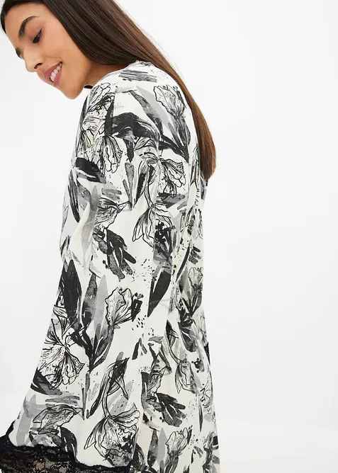 Kimono badjas in een zachte viscosemix, bonprix