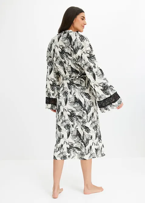 Kimono badjas in een zachte viscosemix, bonprix