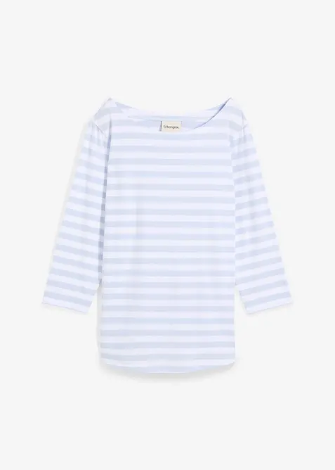 Shirt met 3/4 mouwen en boothals, bonprix