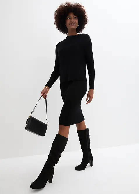 Gebreide jurk en spencer (2-dlg. set), bonprix