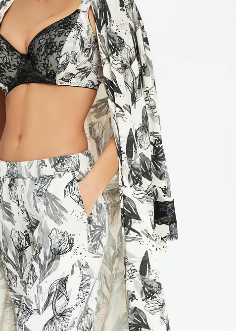 Wijde pyjamabroek met viscose, bonprix