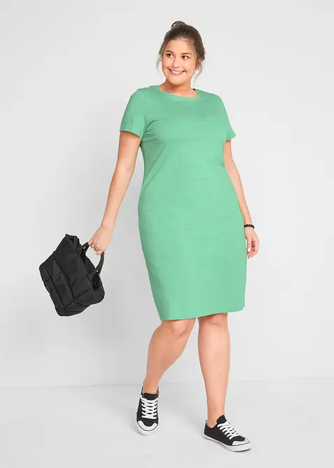 Jersey jurk van puur katoen (set van 2), bonprix