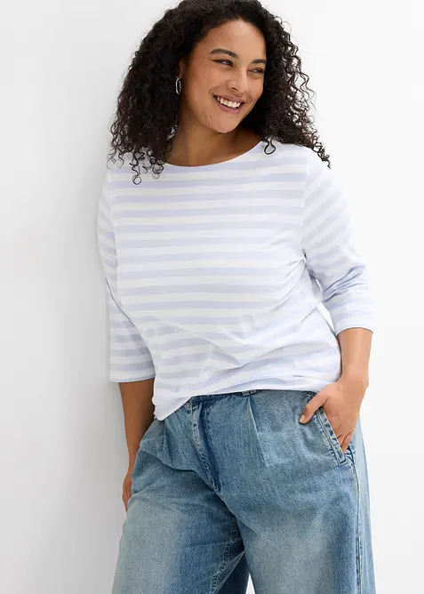 Shirt met 3/4 mouwen en boothals, bonprix