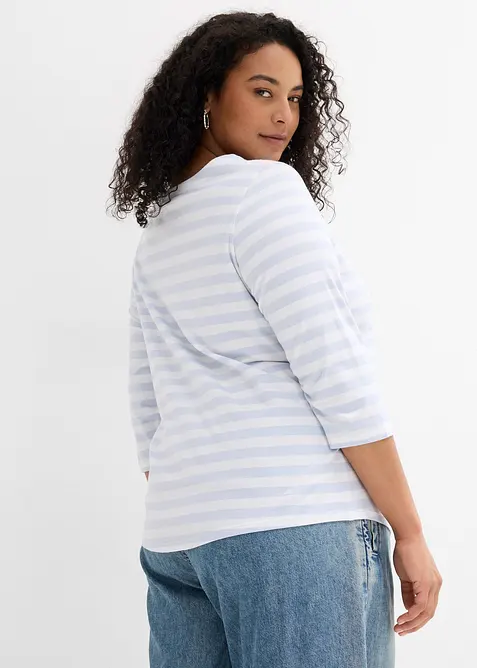 Shirt met 3/4 mouwen en boothals, bonprix