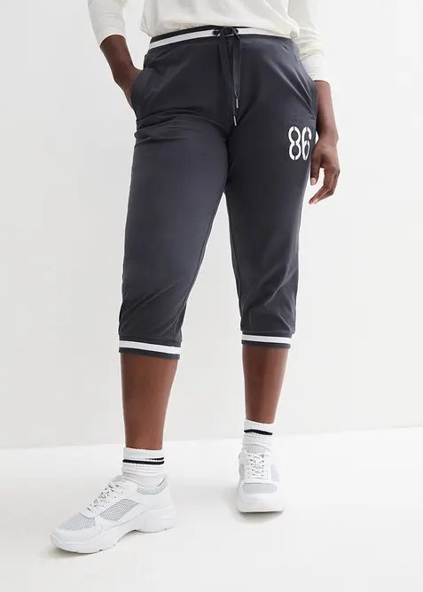 3/4 joggingbroek in een katoen-wolmix, bonprix