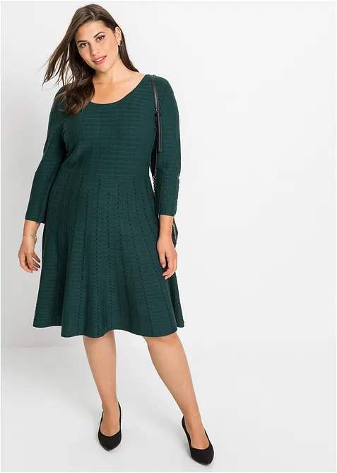 Gebreide jurk in een soepele viscosemix, bonprix