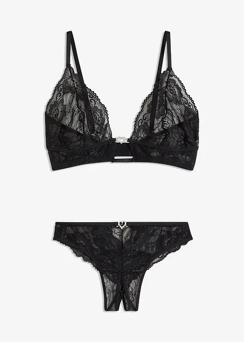 Bralette en string ouvert (2-dlg. set), bonprix