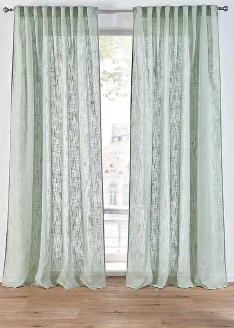 Gordijn met structuur (2 stuks), bonprix