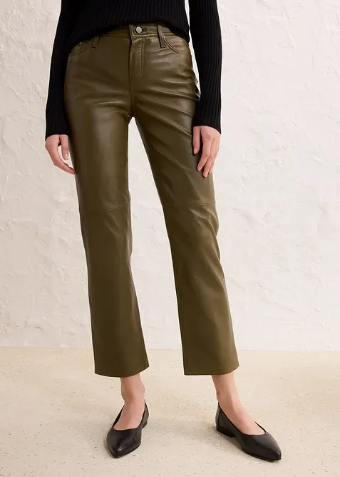 Leren broek van lamsnappa, bonprix