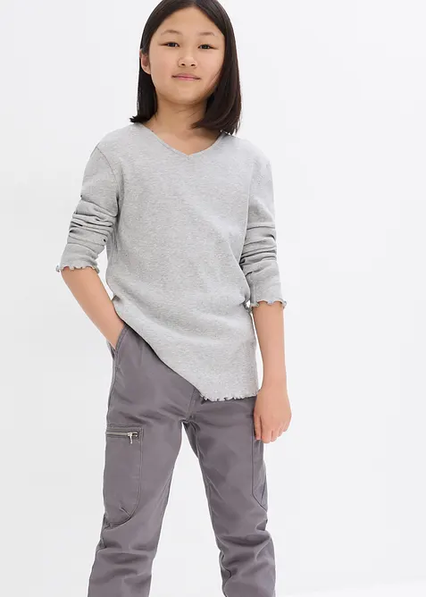 Geribd shirt met biologisch katoen (set van 2), bonprix