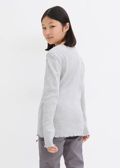 Geribd shirt met biologisch katoen (set van 2), bonprix