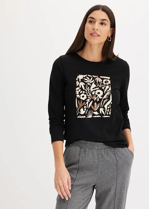 Longsleeve met biologisch katoen, bonprix