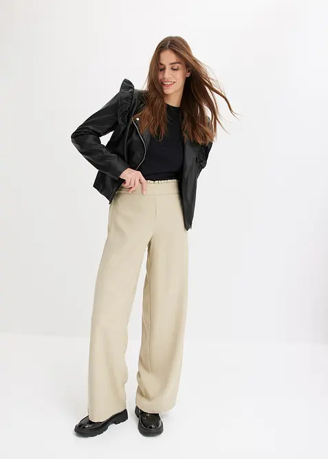 Geribd shirt met ballonmouwen, bonprix