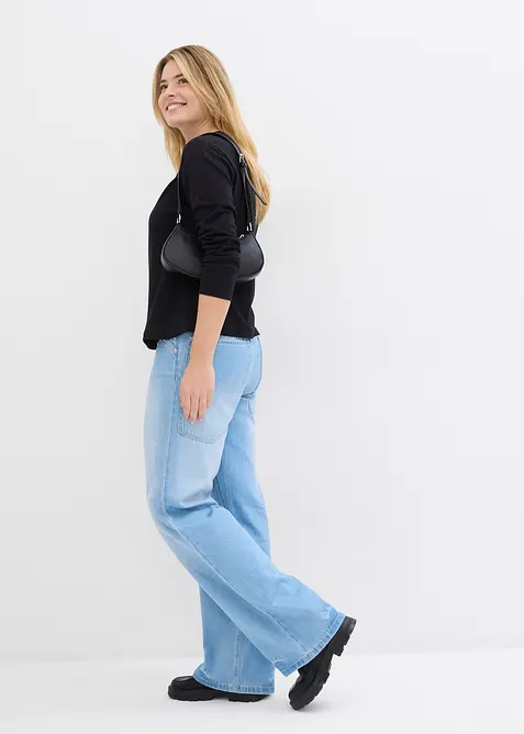 Longsleeve van puur, zwaar biologisch katoen, bonprix