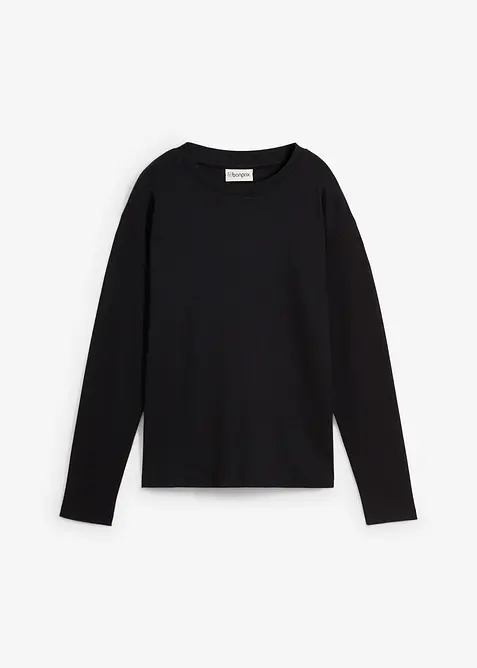 Longsleeve van puur, zwaar biologisch katoen, bonprix