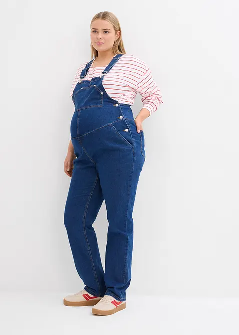 Zwangerschapstuinbroek met verstelbare buikwijdte, straight leg, bonprix