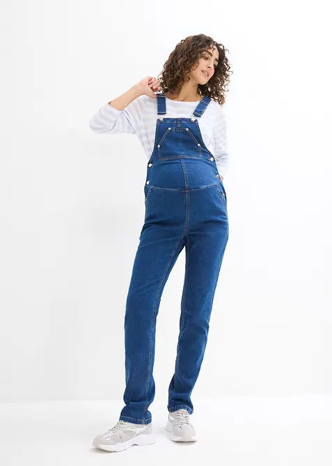 Zwangerschapstuinbroek met verstelbare buikwijdte, straight leg, bonprix