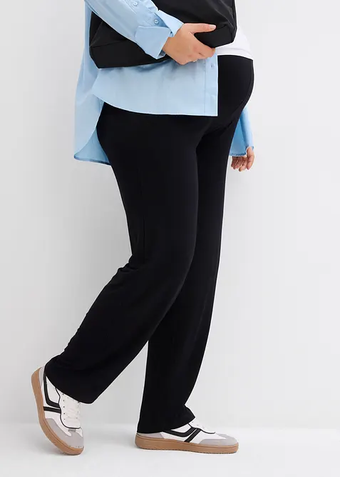 Zwangerschapsbroek van jersey met gesmokte tailleband, straight, bonprix