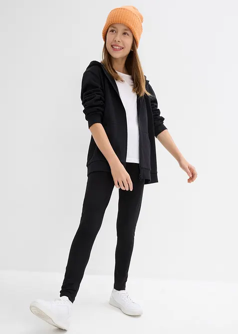 Legging in een elastische katoenmix (set van 3), bonprix