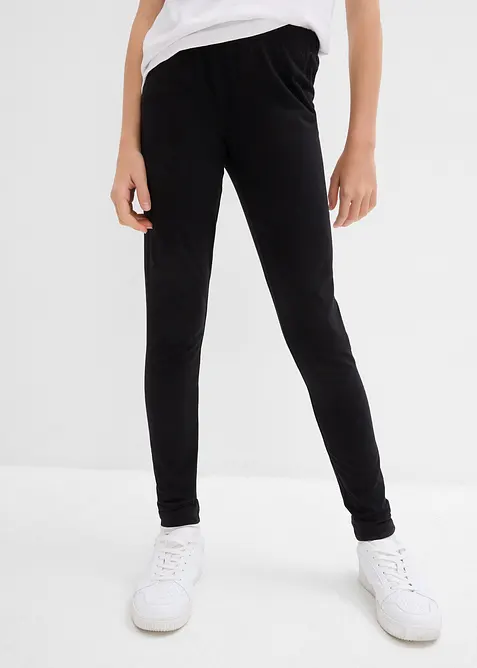 Legging in een elastische katoenmix (set van 3), bonprix