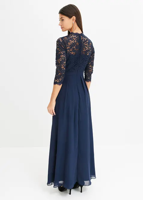 Maxi jurk met kant, bonprix