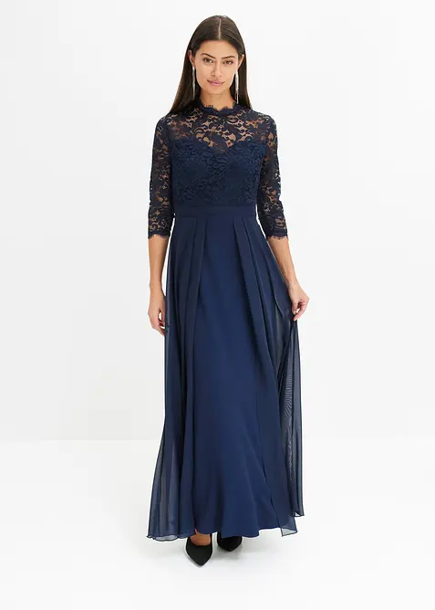 Maxi jurk met kant, bonprix