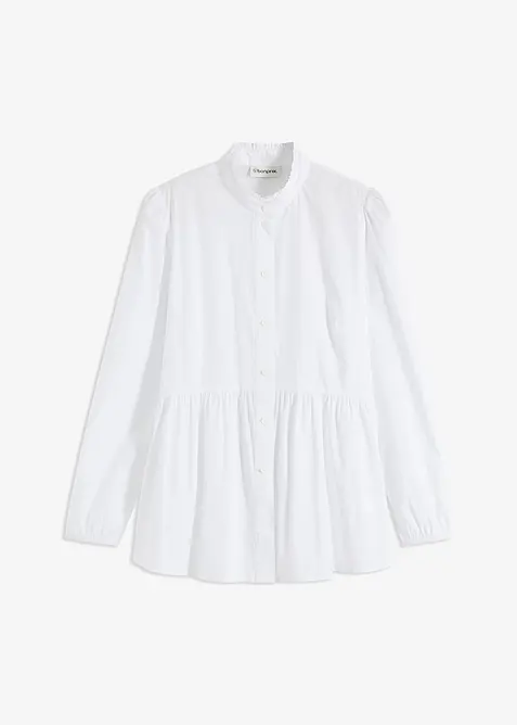 Lange blouse met plooitjes, bonprix