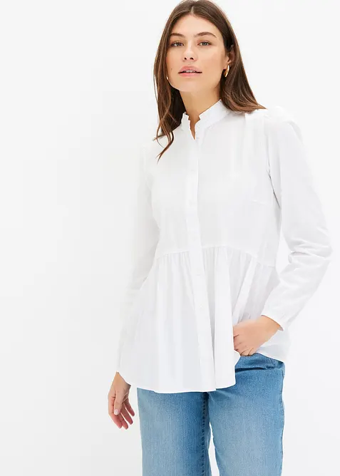 Lange blouse met plooitjes, bonprix