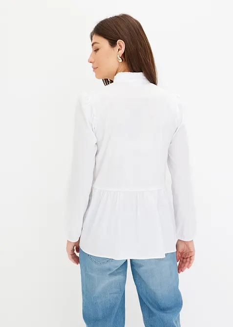Lange blouse met plooitjes, bonprix