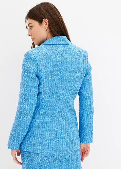 Bouclé blazer met dubbele knoopsluiting, bonprix