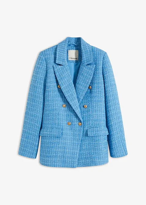 Bouclé blazer met dubbele knoopsluiting, bonprix