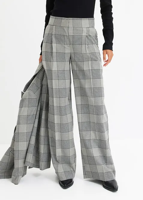 Geruite Marlene Dietrich broek, bonprix