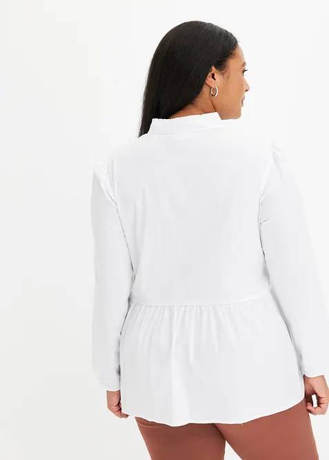 Lange blouse met plooitjes, bonprix