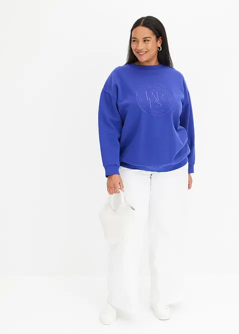 Wide leg stretch jeans mid waist, bonprix