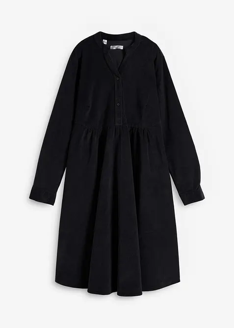 Midi jurk van katoen-corduroy, bonprix