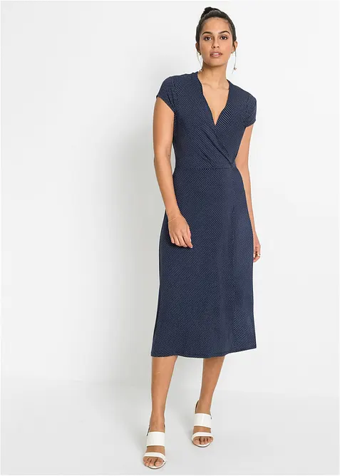 Midi jurk in een viscosemix, bonprix