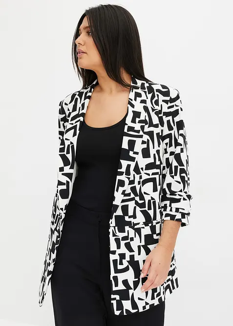 Lange blazer met print, bonprix