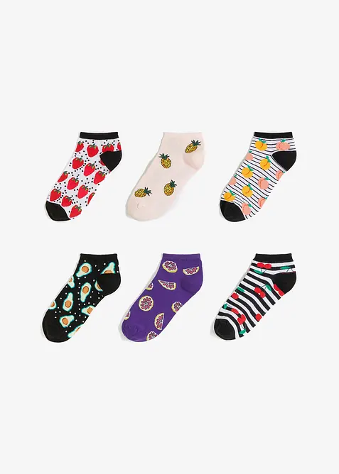 Sneakersokken met biologisch katoen (6 paar), bonprix