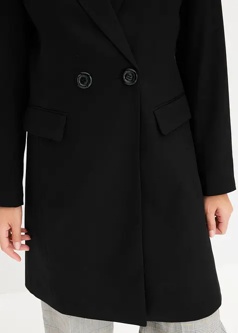 Lange blazer met V-hals, lange mouw, bonprix