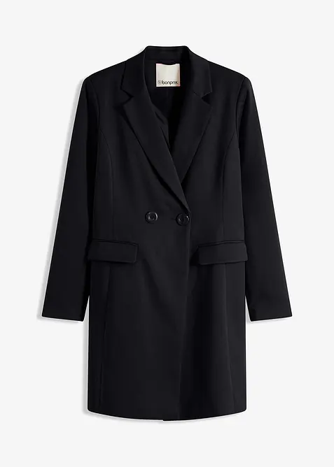 Lange blazer met V-hals, lange mouw, bonprix