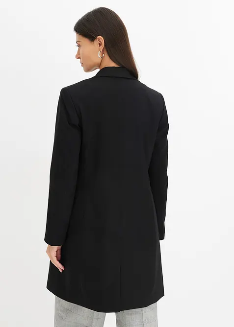 Lange blazer met V-hals, lange mouw, bonprix