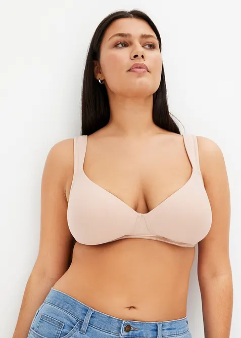 Voorgevormde bh met beugel van biologisch katoen (set van 2), bonprix