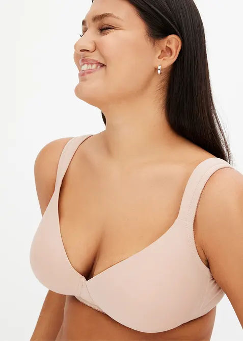 Voorgevormde bh met beugel van biologisch katoen (set van 2), bonprix