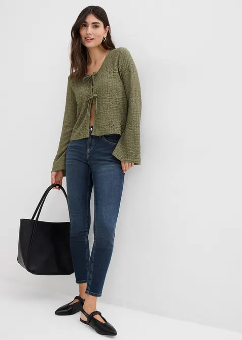 Skinny stretch jeans, mid waist, bonprix