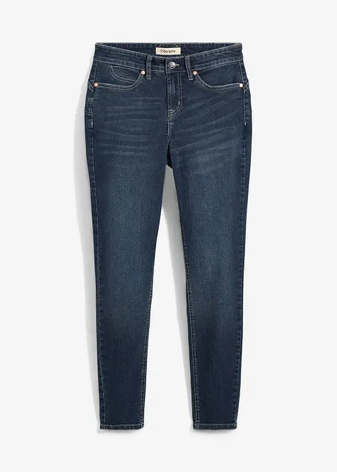 Skinny stretch jeans, mid waist, bonprix