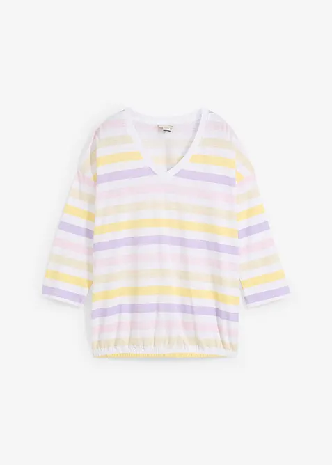 Slub shirt van biologisch katoen, 3/4 mouwen, bonprix