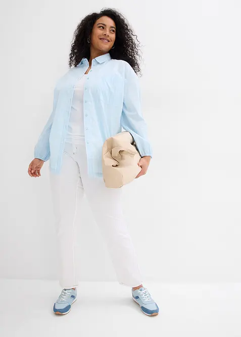 Stretch jeans mid waist, straight, bonprix