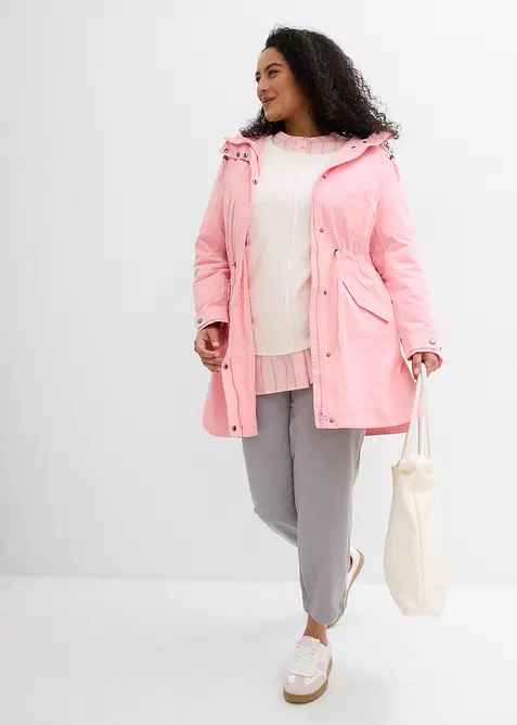 Lange parka met capuchon, bonprix