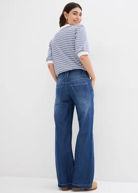 Wide leg jeans, high waist, super soft, bonprix