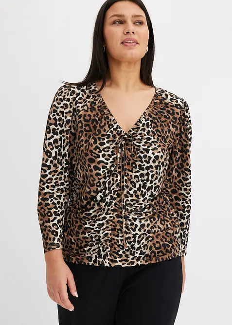 Longsleeve met gerimpelde details, bonprix